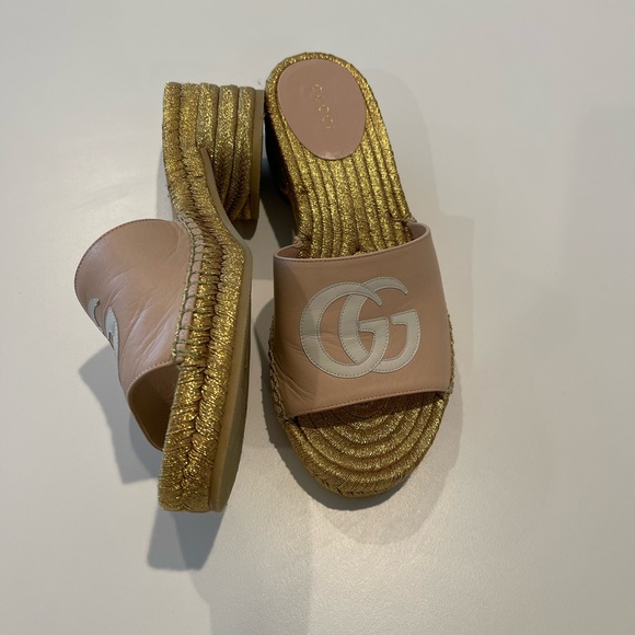 Gucci Metallic Heel Espadrilles - Picture 3 of 5